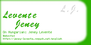 levente jeney business card